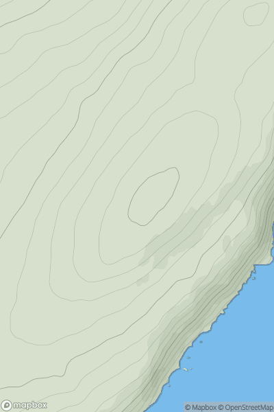 Thumbnail image for Gallow Hill [Loch Vaich to Moray Firth] [NH801662] showing contour plot for surrounding peak